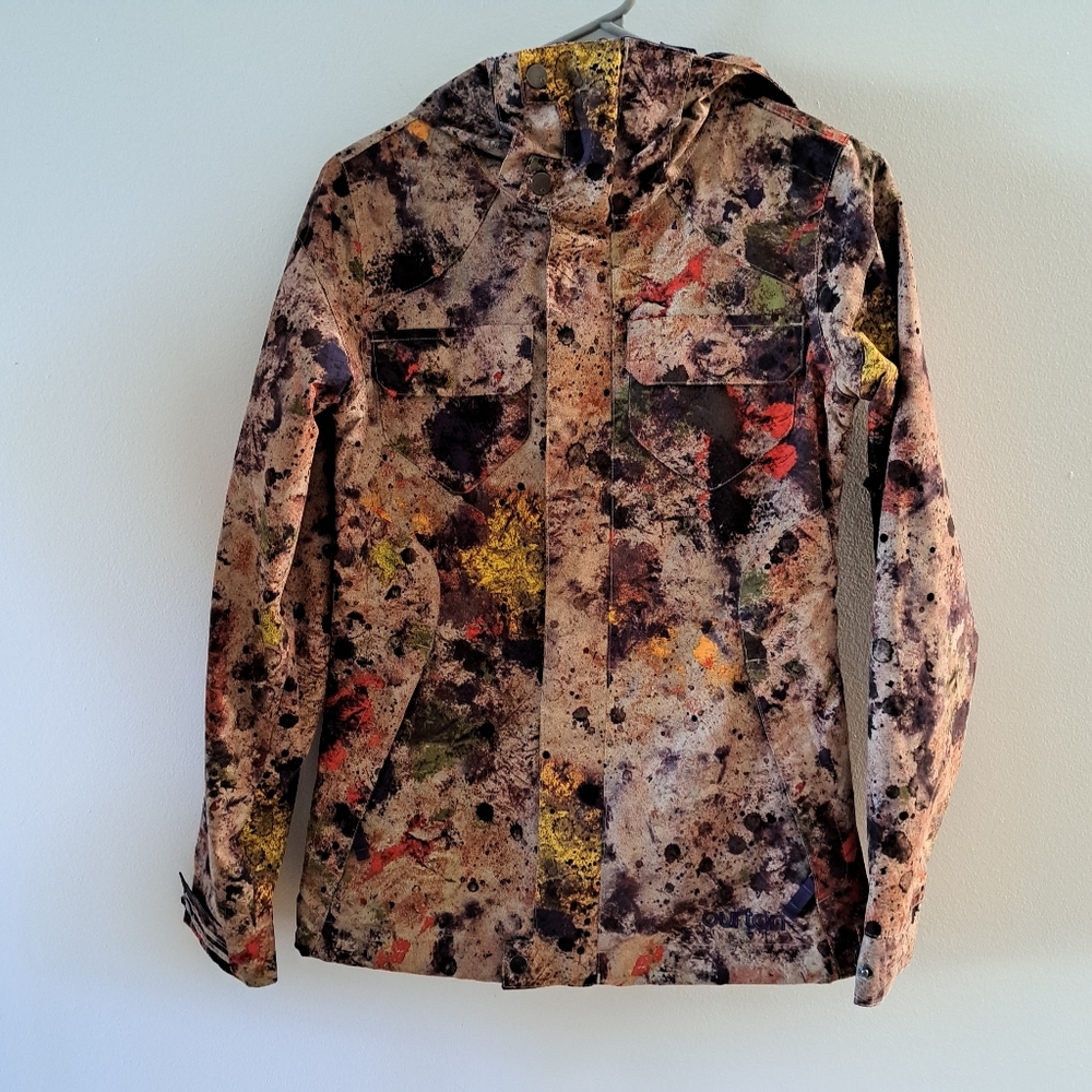 Burton Dry Ride Cool Flavors Credence Snowboard Splatter Print Jacket Size XS